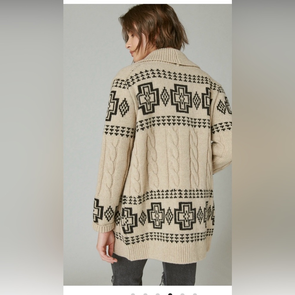 Iconic Pendleton Harding Lambswool Cable Cardigan… - image 6